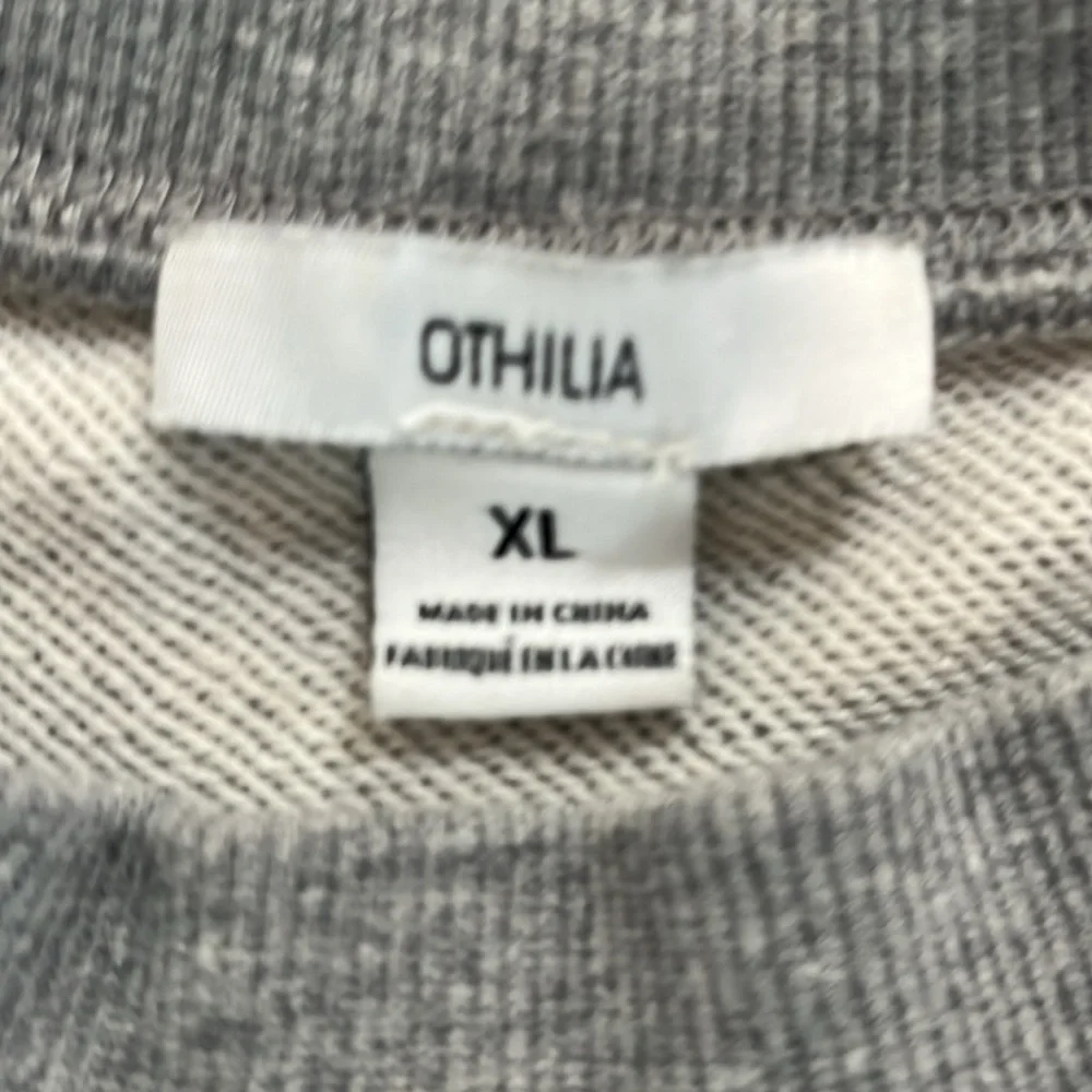 OTHILIA ANTRHOPOLOGIE ruffled gray sweatshirt XL